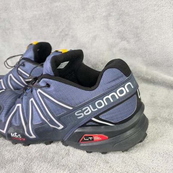 Mens Salomon Speedcross 3 Trail Running Shoes Blue & Black Contragrip Size 12.5 - Picture 4 of 9